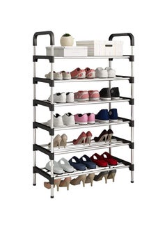 Taimi 6-Layer Storage Shoe Rack Silver/Black 110X60X30Cm 18 Pairs Of Shoe  - Image 3