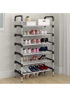 Taimi 6-Layer Storage Shoe Rack Silver/Black 110X60X30Cm 18 Pairs Of Shoe  - Image 2