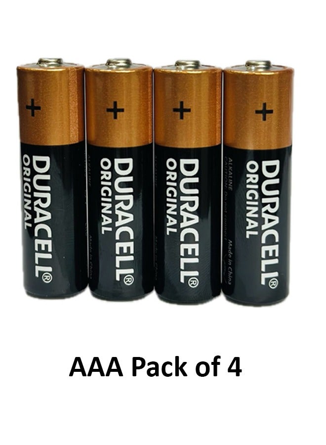 Duracell بطاريات قلوية AAA 1.5 فولت LR03 عبوة من 4 - Image 1