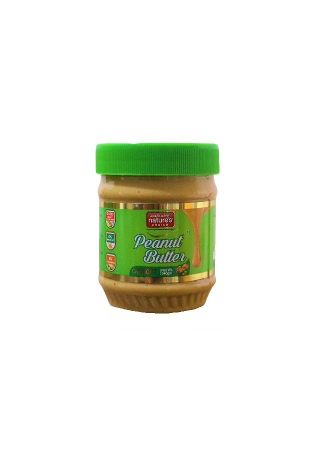 Nature's Choice Peanut Butter Crunchy, 340 Gm - Image 1
