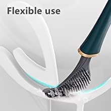 ShreeVoke Silicone,Rubber Diving Duck Toilet Brush,Flexible Silicone Toilet Brush&Holder,Wall Mounted Toilet Brush Holder,Duck Toilet Bowl Brush for Bathroom Toilet Cleaning(Multi Colour) Pack of 1 - Image 5
