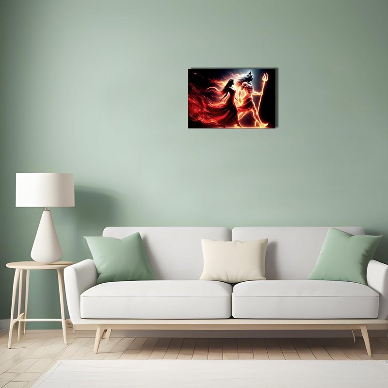 ANAADI بوستر أنايدي مع صورة بارفاتي وشيف جي لتزيين المنزل والمكتب 12x18 بوصة - Image 2