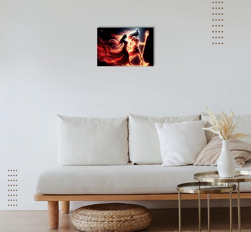 ANAADI بوستر أنايدي مع صورة بارفاتي وشيف جي لتزيين المنزل والمكتب 12x18 بوصة - Image 3