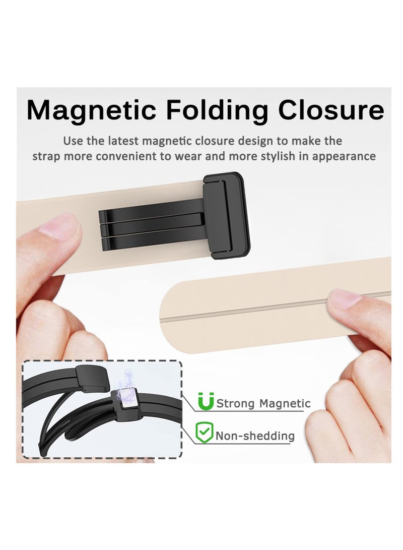 Excefore Silicone Band for Apple Watch, Sport Band Compatible with Apple Watch Band 38mm 40mm 41mm Women Men, Magnetic Soft Silicone Sport Wristbands for iWatch Series 8/7/SE/6/5/4/3/2/1 (Black)  - Image 3