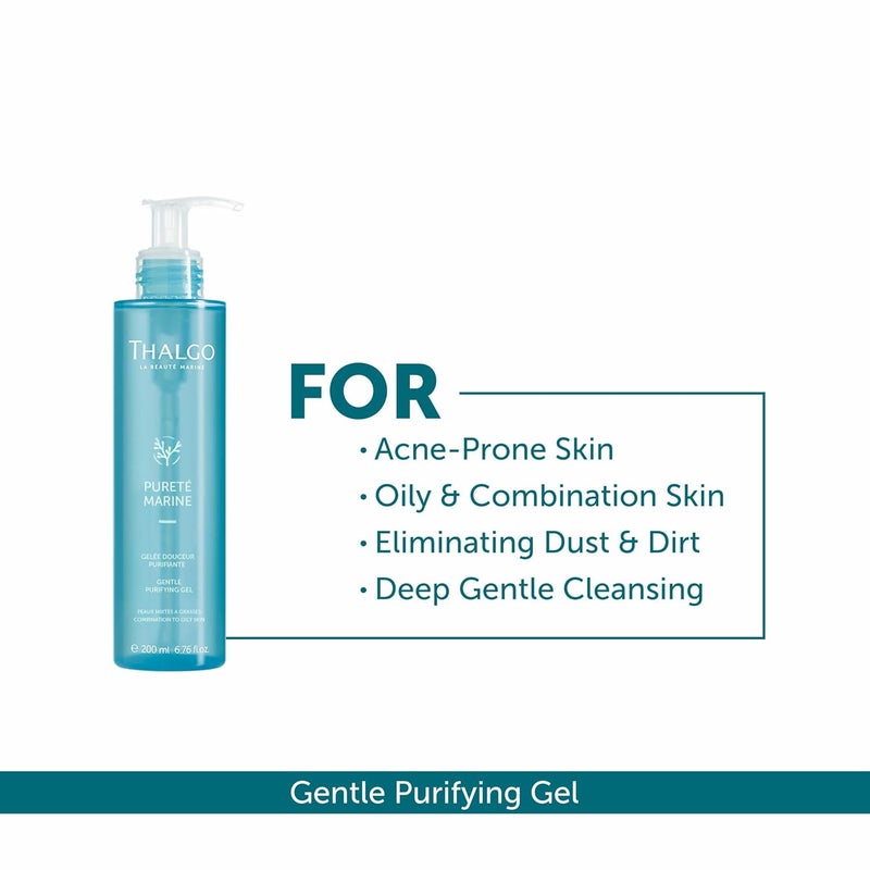 Thalgo Gentle Purifying Gel Oily Skin Cleanser with Moringa Rice Powder Deep Cleanse for Fresh Radiant Complexion 200ml - Image 3