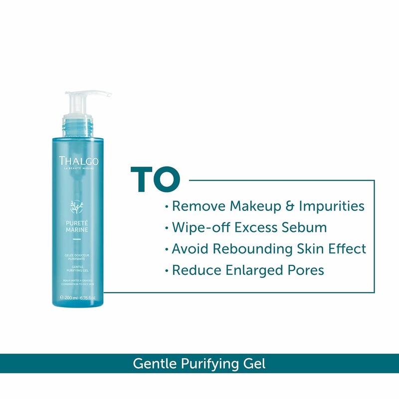 Thalgo Gentle Purifying Gel Oily Skin Cleanser with Moringa Rice Powder Deep Cleanse for Fresh Radiant Complexion 200ml - Image 4