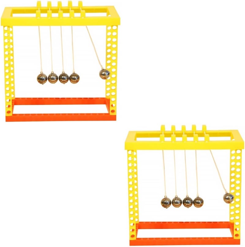 كلاراكو مجموعة كلاركوا من قطعتين من ديكور مكتب بندول نيوتن، كرات التوازن، ألعاب مكتب، ديكور مكتب، كرات التوازن، لعبة علمية، ألعاب التوازن، كرة البندول، لعبة مادية - Image 4