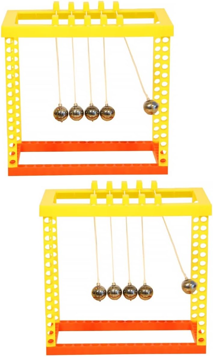 كلاراكو مجموعة كلاركوا من قطعتين من ديكور مكتب بندول نيوتن، كرات التوازن، ألعاب مكتب، ديكور مكتب، كرات التوازن، لعبة علمية، ألعاب التوازن، كرة البندول، لعبة مادية - Image 1