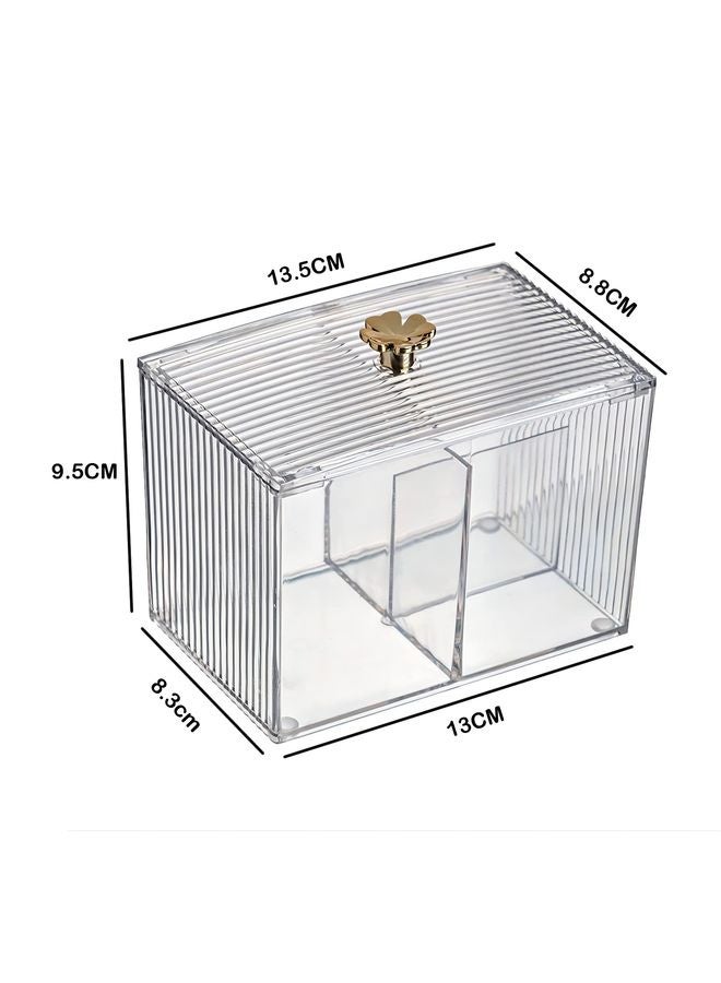 هومستر حامل الأكريليك، أواني الحمام مع الأكمام، موزع أوعية الصيدلي لكرة القطن، المماسحة، الوسائد المستديرة، الخيط - Image 3