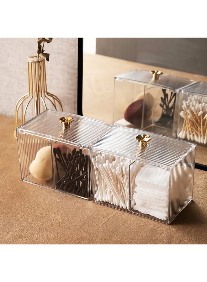 هومستر حامل الأكريليك، أواني الحمام مع الأكمام، موزع أوعية الصيدلي لكرة القطن، المماسحة، الوسائد المستديرة، الخيط - Image 4