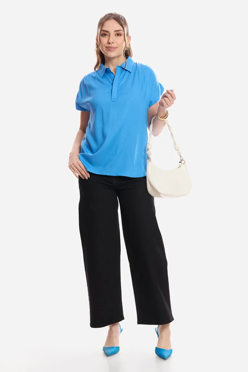 Virgio Solid Viscose Pull-On Shirt for Women
