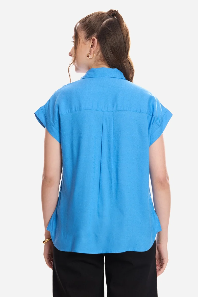 Virgio  Solid Viscose Pull-On Shirt for Women for Women | Best Price UAE