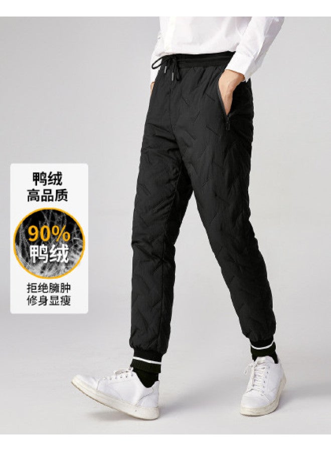 YaYa Winter Warmth Men's Cuffed Pants Outdoor Commute Down Casual Pants Men - Image 1