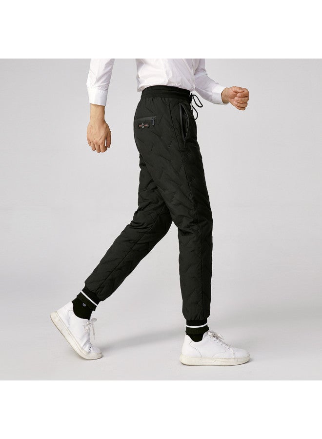 YaYa Winter Warmth Men's Cuffed Pants Outdoor Commute Down Casual Pants Men - Image 5