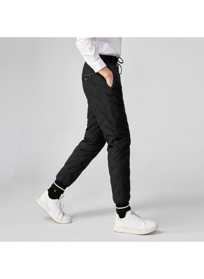 YaYa Winter Warmth Men's Cuffed Pants Outdoor Commute Down Casual Pants Men - Image 3