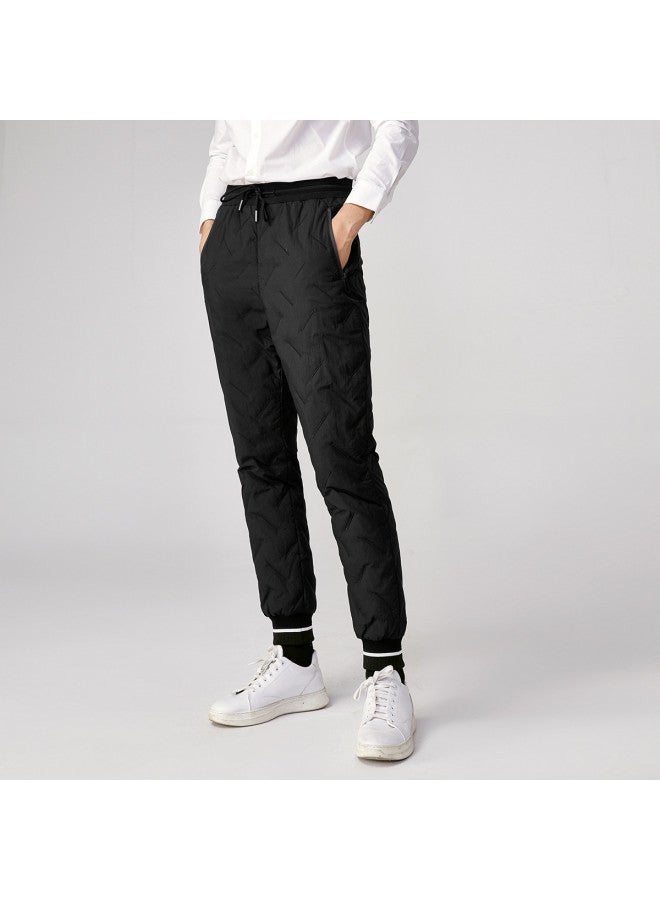 YaYa Winter Warmth Men's Cuffed Pants Outdoor Commute Down Casual Pants Men - Image 4
