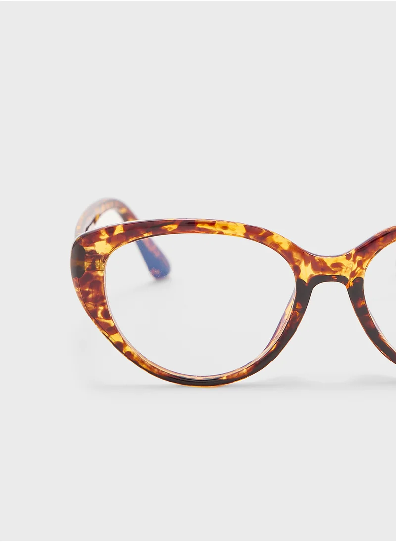 Ginger Anti Blue Laptop Optic Cat Eye Lens Glasses