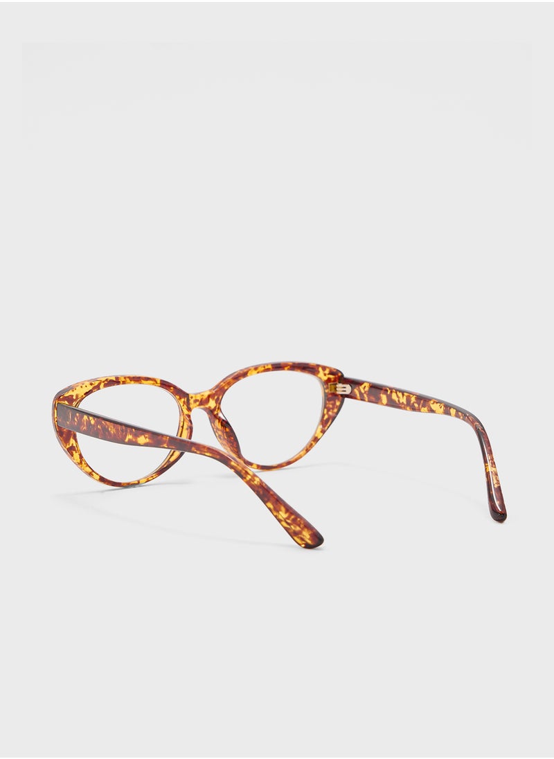 Ginger - Anti Blue Laptop Optic Cat Eye Lens Glasses - Image 1