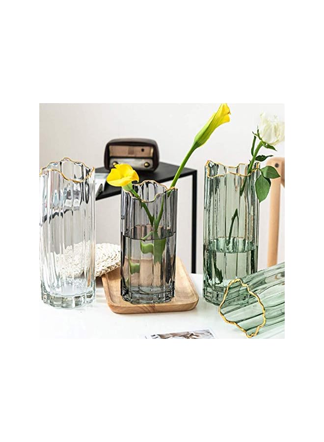 Green Tiger Tall Glass Vase for Flower Green Vase Heavy Large Cylinder Vase Home Decoration 12x30cm - Image 5