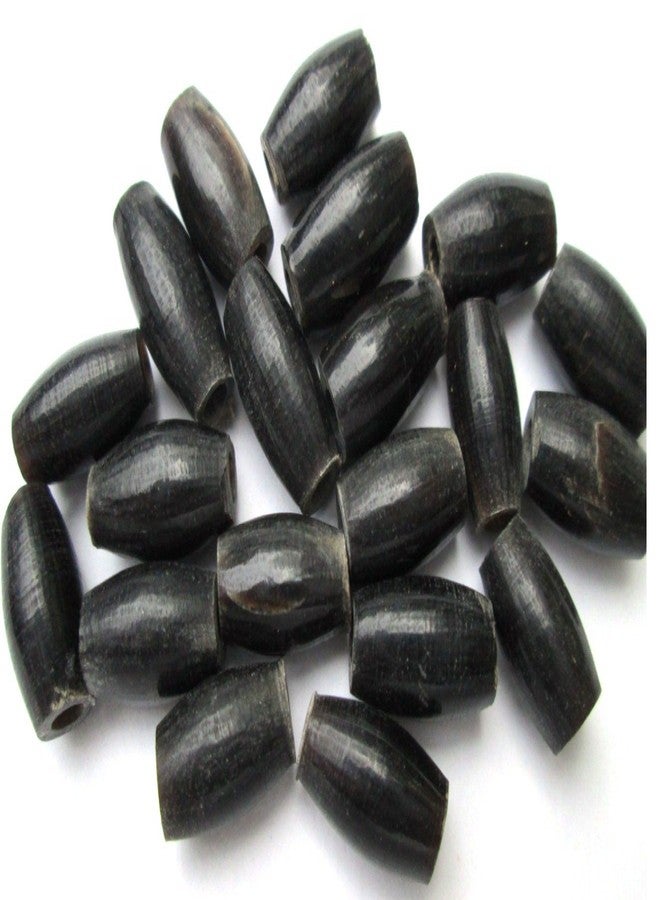 Genuine Hairpipe Bone; Black Horn, Size Half Inch, 50 pcs; Hair Pipe Choker Beads