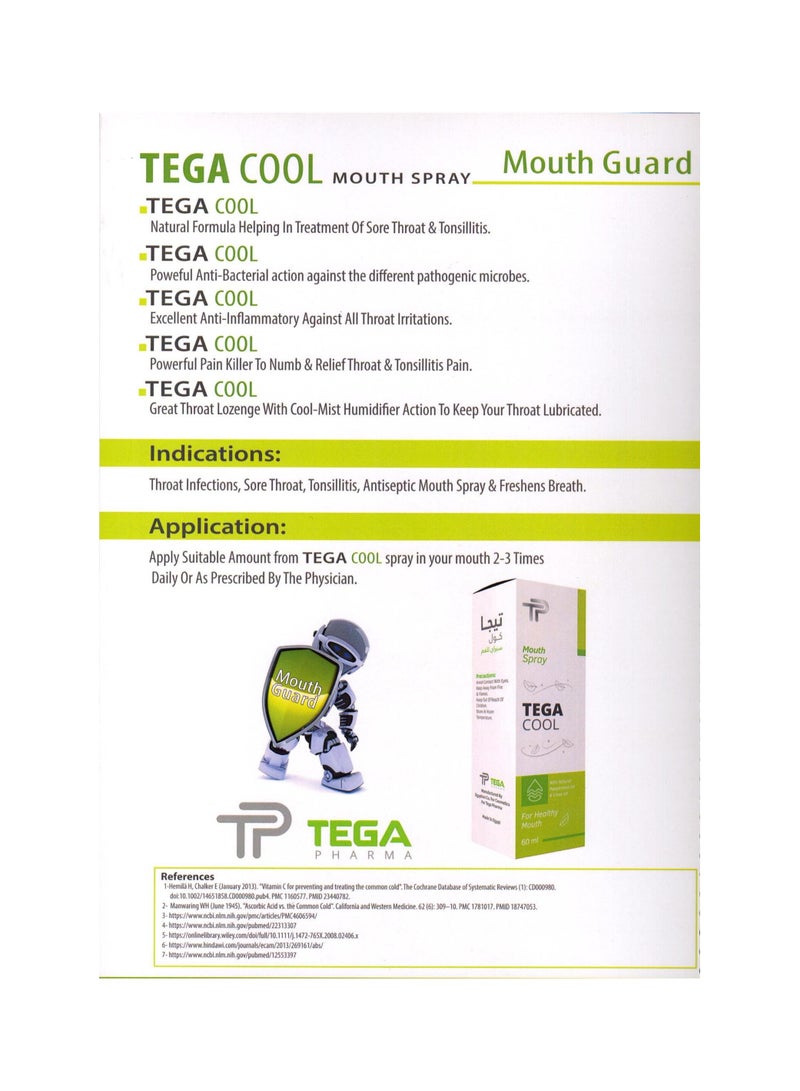 Tega Cool Tegacool Mouth and Throat Spray 60 ML - Image 2