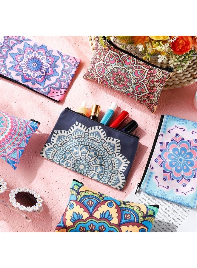 Reginary 20 Pieces Cosmetic Bag for Women, Roomy Makeup Bags with Zipper Toiletry Bag Pouch Travel Packing Accessory Organizer Gifts, 7 x 4.3 Inches (Mandala) - Image 5