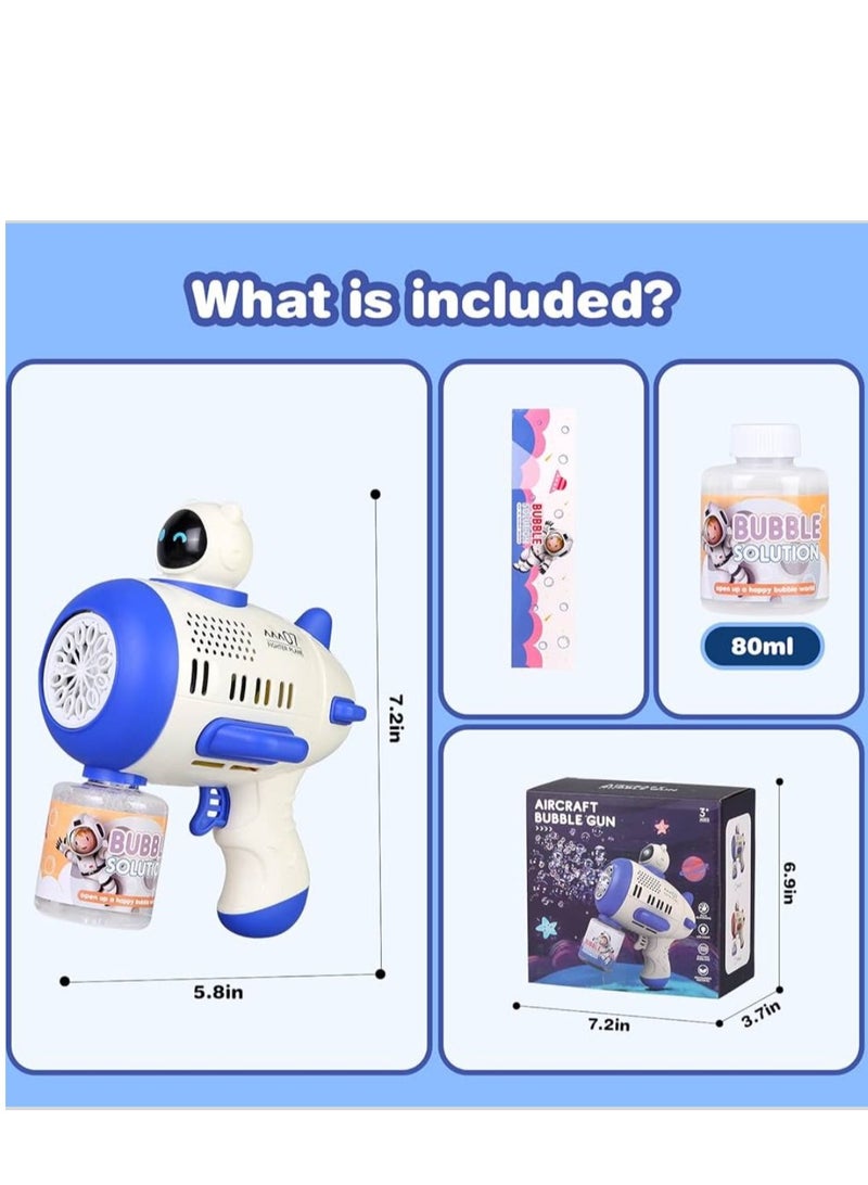 بابل مسدس فقاعات للأطفال من كرامو، آلة فقاعات مع محلول فقاعات 80 ملليلتر، بأضواء، لعبة هدية للأماكن الخارجية للأطفال الأولاد والبنات لحفلات أعياد الميلاد، أزرق - Image 3