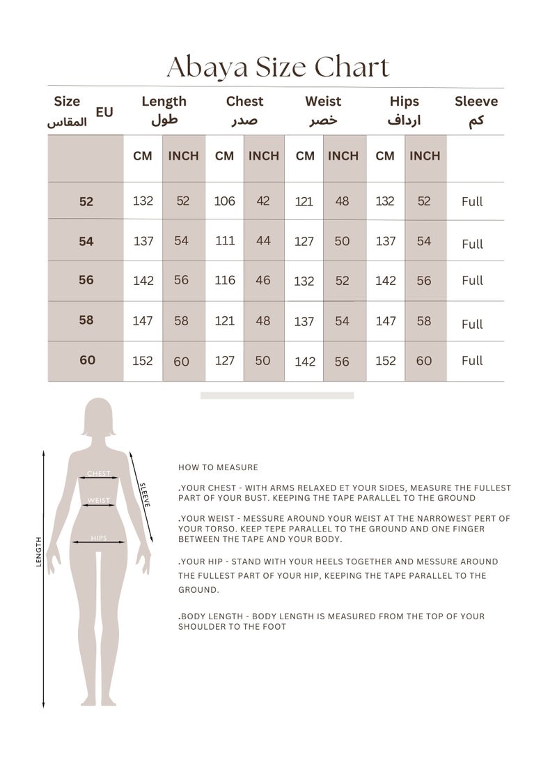 IKKXA Luxury Beadwork Open Abaya AIK04 Black - Image 5