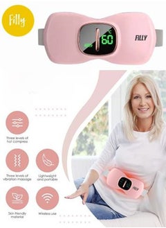 Menstrual Heating Pad Abdominal Massager Warm Palace Belt Waist Vibration Massage Device for Cramps Period Pain Relief