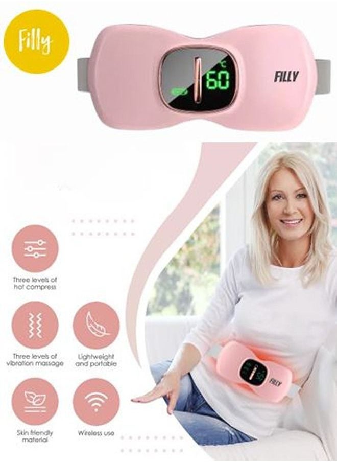 Filly - Menstrual Heating Pad Abdominal Massager Warm Palace Belt Waist Vibration Massage Device for Cramps Period Pain Relief - Image 1