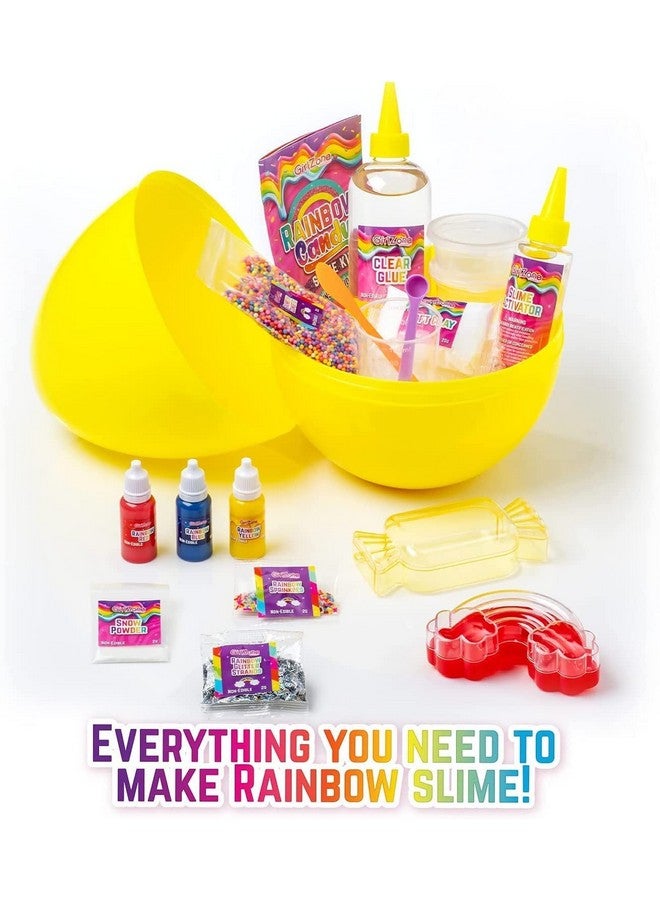 GirlZone Rainbow Candy Diy Slime Kit, Amazing Slime Making Kit To Create Rainbow Slime And Cloud Slime, Exciting Gift Idea & Fun Sensory Toy For Kids, Ideal Thanksgiving Gift - Image 4