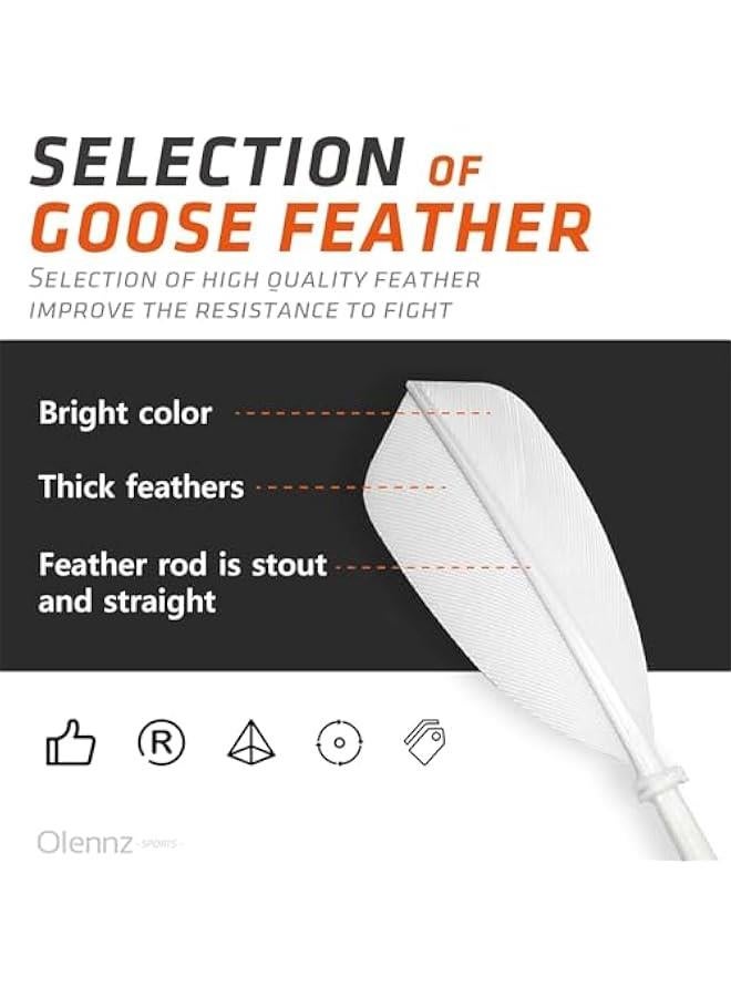 TRASSLE Badminton Birdies Shuttlecocks High-Speed Goose Feather Pack of 12 Durable and Stable for Indoor and Outdoor - Image 4