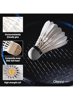 TRASSLE Badminton Birdies Shuttlecocks High-Speed Goose Feather Pack of 12 Durable and Stable for Indoor and Outdoor  - Image 5