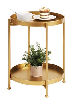 Arabest Sofa Table Tea Table Nordic Retro Living Room Balcony Small Round Table Coffee Table Light Luxury Simple Side Table Bedside Small Table Modern Coffee Table  - Image 1