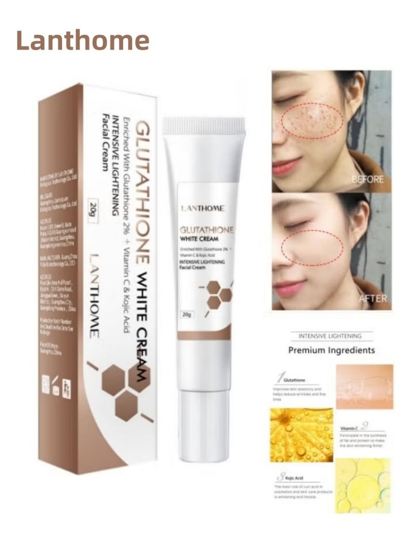 لانثوم كريم تفتيح الوجه – لإزالة البقع الداكنة، مرطّب مضاد للشيخوخة ومصحّح لون البشرة، 20 غ - Image 1