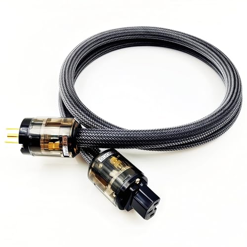 WAudio 10 AWG Hi-End HiFi Audio Universal AC Power Cable Power Cord US Plug - 5FT (1.5M) - Image 1