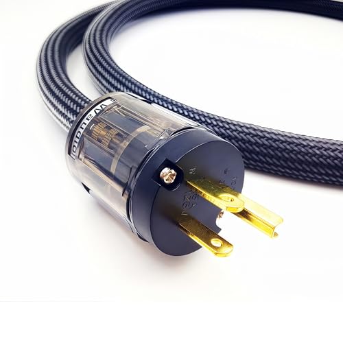 WAudio 10 AWG Hi-End HiFi Audio Universal AC Power Cable Power Cord US Plug - 5FT (1.5M) - Image 2