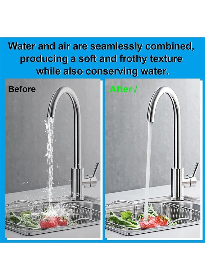 4Pcs Faucet Aerator Replacement Parts Kitchen Sink Aerator Faucet Filter with Brass Shell Housing With Gasket For Kitchen and Bathroom, Chrome - Image 5