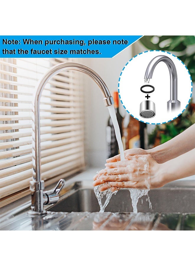 4Pcs Faucet Aerator Replacement Parts Kitchen Sink Aerator Faucet Filter with Brass Shell Housing With Gasket For Kitchen and Bathroom, Chrome - Image 3