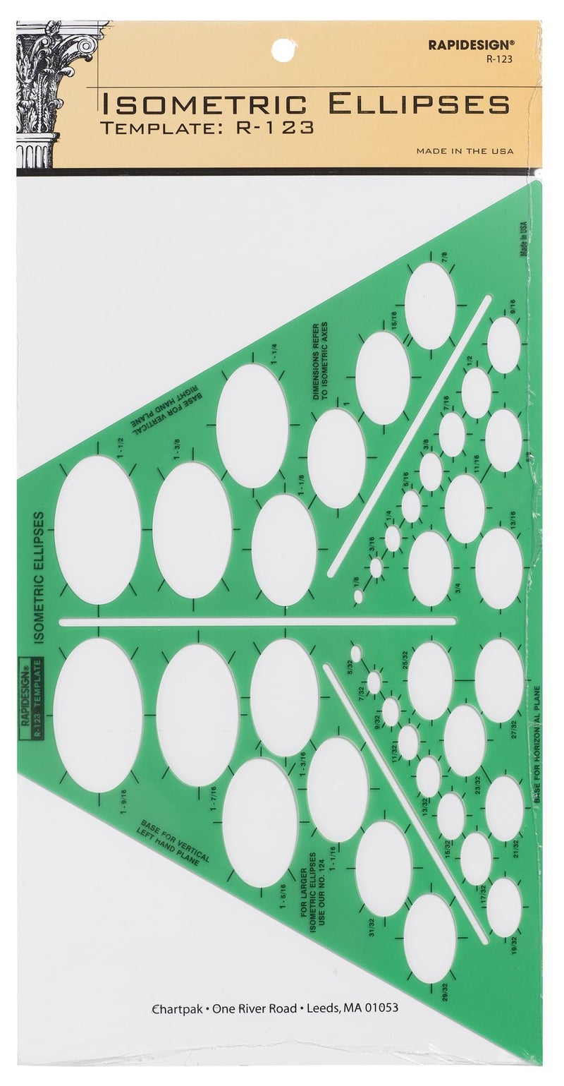 Rapidesign Isometric Ellipse Template 1 Each R123