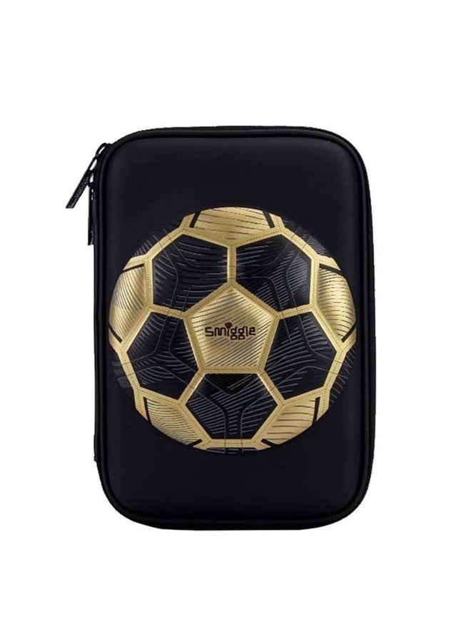 Smiggle Golden Soccer Series Large Capacity Student Pencil Case