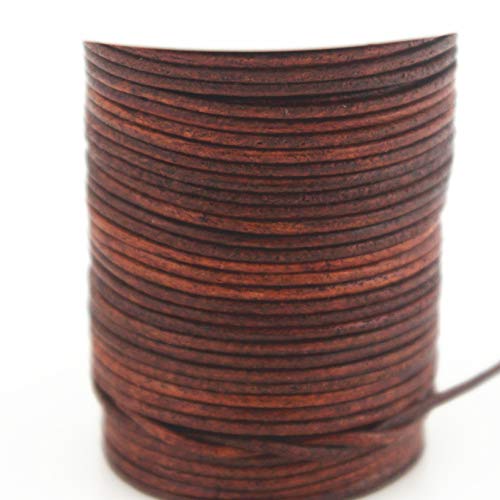 Glory Qin Dressed Brown Soft Round Genuine Jewelry Leather Cord Leather Rope (1mm 10 Yards) - Image 4