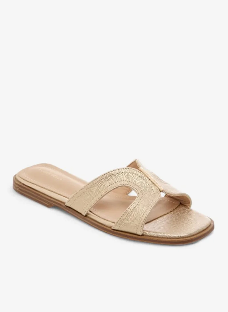 Flora Bella By Shoexpress Textured Slip-On Sandals