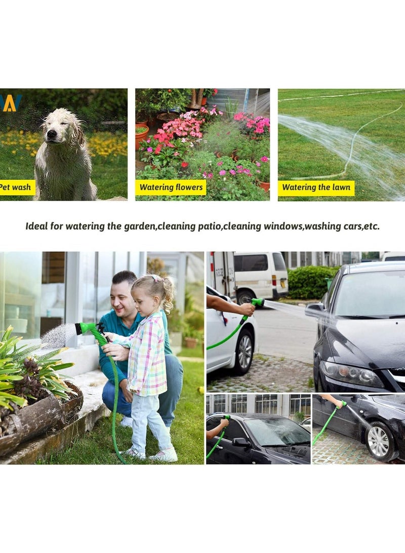 Festive Gallery Flexible Garden Hose, 3 Time Expandable, 7 Function Spray Gun, No Kink, No Twist, Light Weight, Retractable Hose, Watering Kit, Hose Kit, for Garden, Patio, Car Washing. 50 Foot. - Image 3