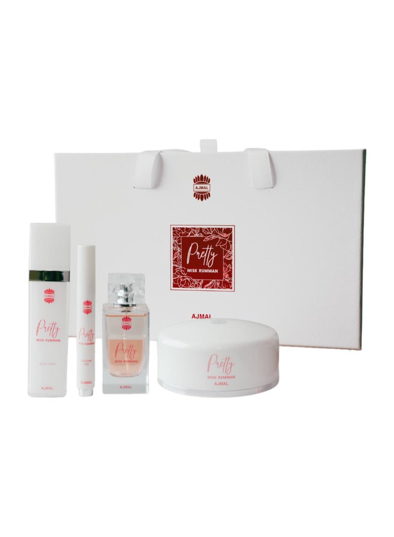 Ajmal Pretty Misk Rumman Powder 75 gm Body Oil Spray 100 ml Perfume Oil 6 ml Body Lotion 100 ml - Image 3