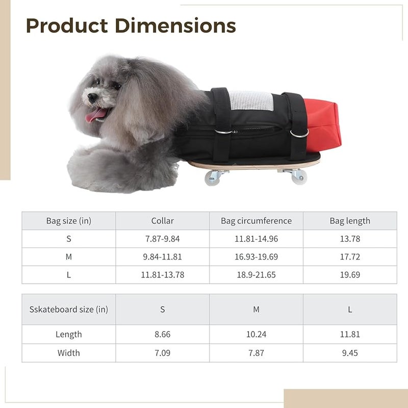 Adjustable Silent Wheel Pet Scooter Dog Cat Wheelchair With Breathable Mesh Fabric Size S M L For Disabled Pets - Image 5