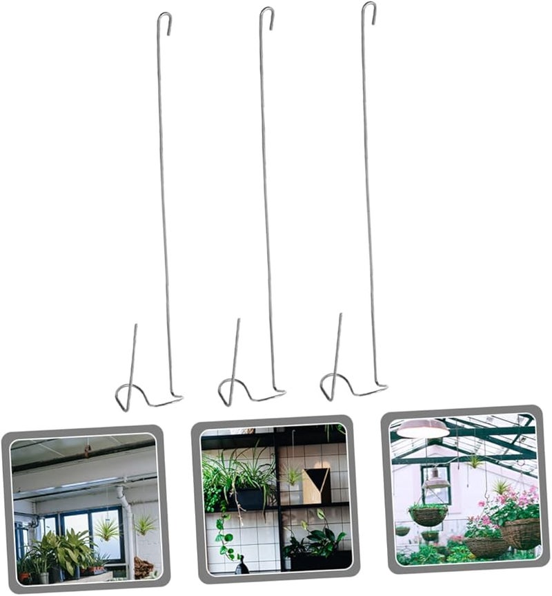Kisangel 3 قطع من خطافات الحائط للنباتات الهوائية من الفولاذ المقاوم للصدأ متينة مقاومة للماء للداخل والخارج - Image 5