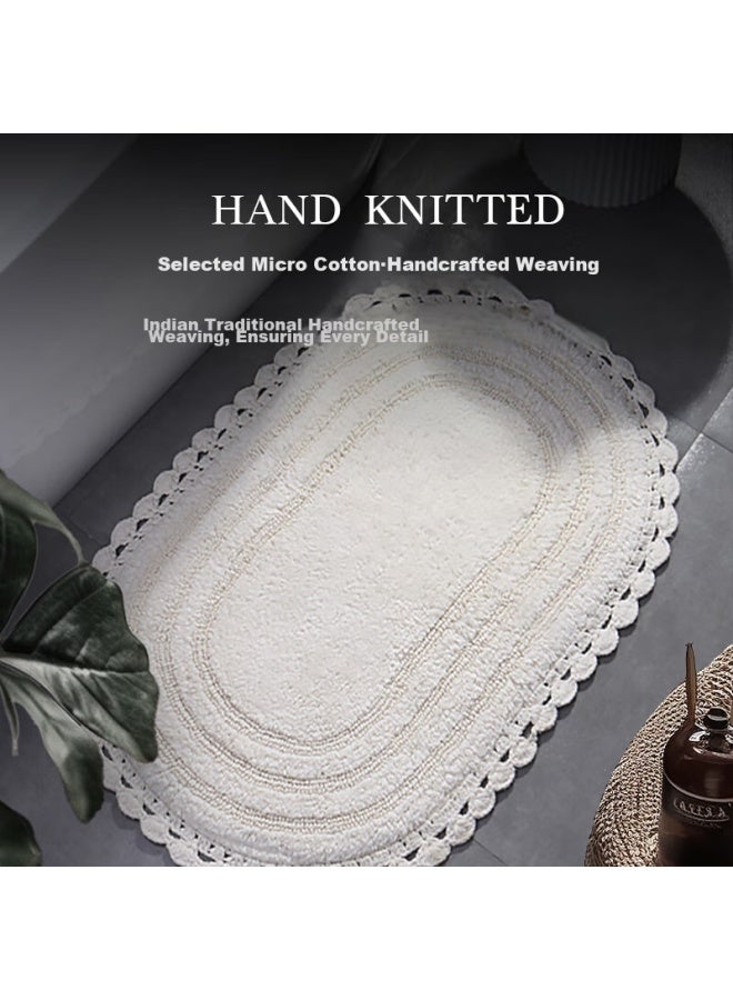 Amarelle Pure Cotton Non-slip Bathroom Mat, Mat08 Light Gray - Image 2