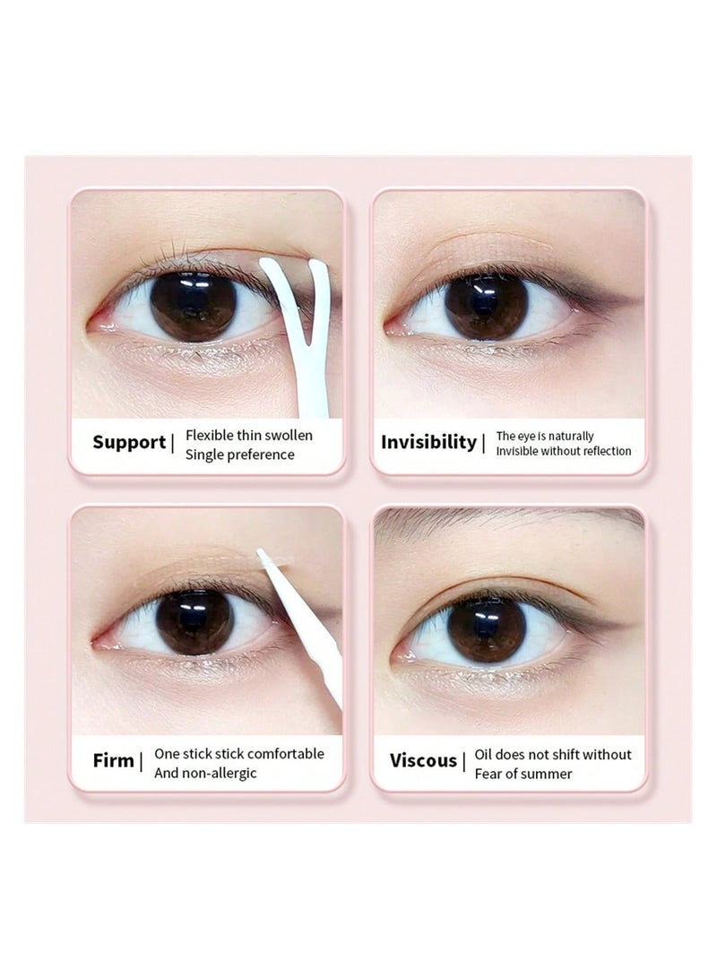 1200PCS Transparent Waterproof Double Eyelid Tape, Double Sided Tape for Students and Lazy People Natural and Unnoticeable Effect (Clear) - Image 3