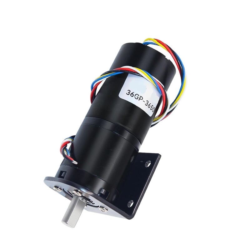محرك تروس بلانيتاري بدون فرش تيار مستمر 12 فولت 24 فولت عزم دوران عالي أمامي عكسي 112 دورة في الدقيقة - Image 1
